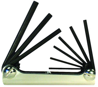 Eklind Classic Fold Up Hex Key Set 9 Count by Eklind Tool – 6"L x 3"W x 1.5"H, Metal, Black, Model 20911
