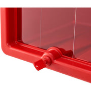 Plastic Fire Extinguisher Cabinet with Breakable Acrylic by Global Industrial – Polystyrene & Arcylic, Red, Model 641650