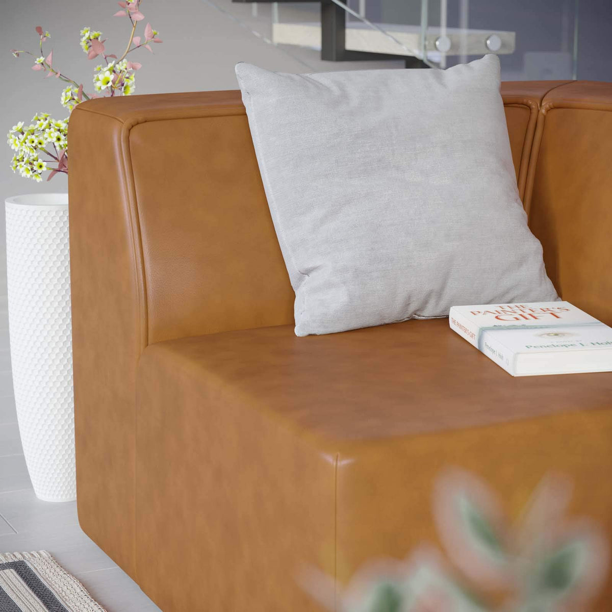 Modway Tan / Contemporary / Corner Chair Sofas & Couches