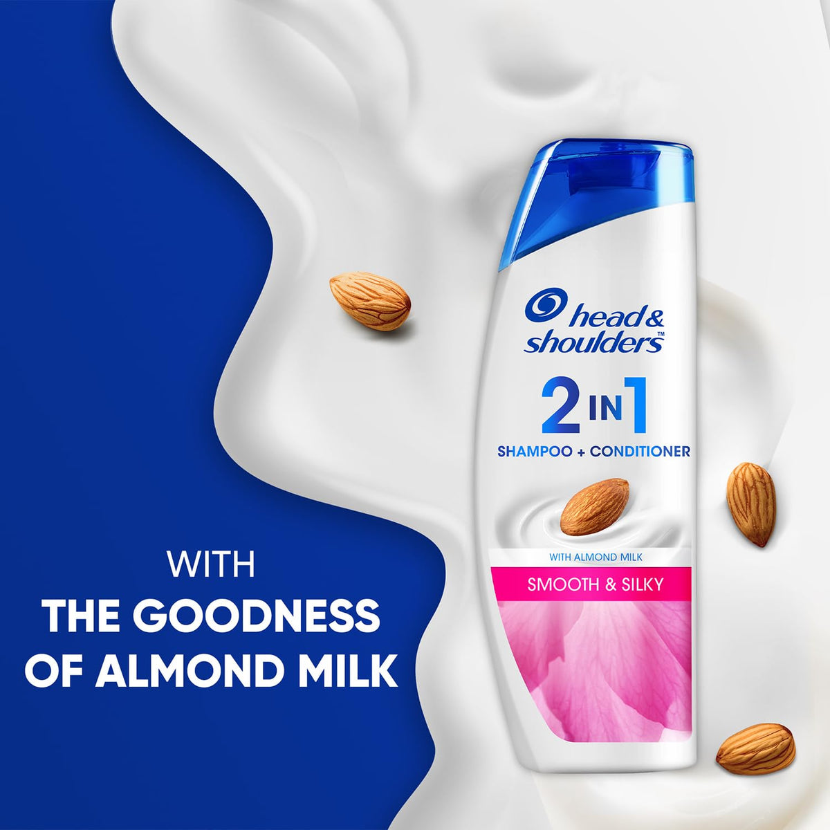Smooth and Silky 2-in-1 Anti Dandruff Shampoo + Conditioner (180ml) by Head & Shoulders – 1 Count (Pack of 1), Model 82272336