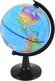 KISEER Rotating World Globe 4 Inch Spinning Earth Globe with Stand for Kids Learning Geography Classroom Education or Office Home Decorations