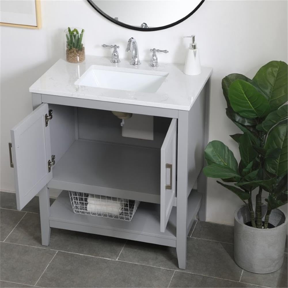 Elegant Decor 30" - Single / Grey / Traditional Wheel Care