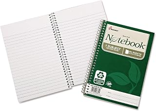 AbilityOne - SKILCRAFT 100% Post-Consumer Recycled Single-Subject Spiral Notebook – 9-1/2” x 6”, 80 Sheets 7530-01-600-2017: Package, 3 Item(s)