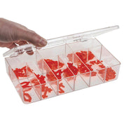 Cerise Plastic Embossed Deli Tag Number Set - 1"H by SHAW & SLAVSKY INC – 1 inch, Plastic, Orange, Model 100:CERISE