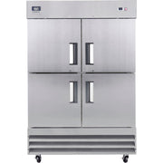 Reach In Split Door Refrigerator by Nexel – Stainless Steel, Silver, Model CFD-2RR-SD-HC