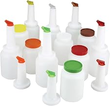 Winco PPB-1R 1 Qt Multi-Pour w/Red Tip & Lid