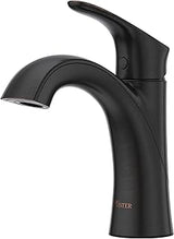 Pfister Weller Single Handle Bathroom Sink Faucet with Single Hole or 3-Hole Mount, Tuscan Bronze Finish, Push & Seal Drain, Water-Efficient WaterSense Certified, LG42WR0Y