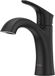 Pfister Weller Single Handle Bathroom Sink Faucet with Single Hole or 3-Hole Mount, Tuscan Bronze Finish, Push & Seal Drain, Water-Efficient WaterSense Certified, LG42WR0Y
