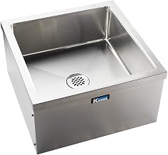 Krowne Metal MS-2424 Floor Mop Sink 24"W x 24"D x 13"H Overall w/ 9" Deep Bowl