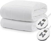 Sunbeam Imperial King Heated Mattress Pad, 140-Thread-Count Poly/Cotton, White