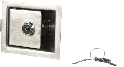 Component Hardware 3-5/16" L x 2-11/16" W x 1-13/32" H Stainless Steel Paddle Latch with Lock