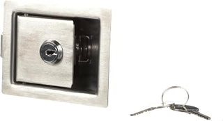 Component Hardware 3-5/16" L x 2-11/16" W x 1-13/32" H Stainless Steel Paddle Latch with Lock