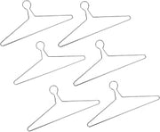 Global Industrial Anti-Theft Closed Loop Coat Hangers, Heavy Duty Chrome, 6/Pk