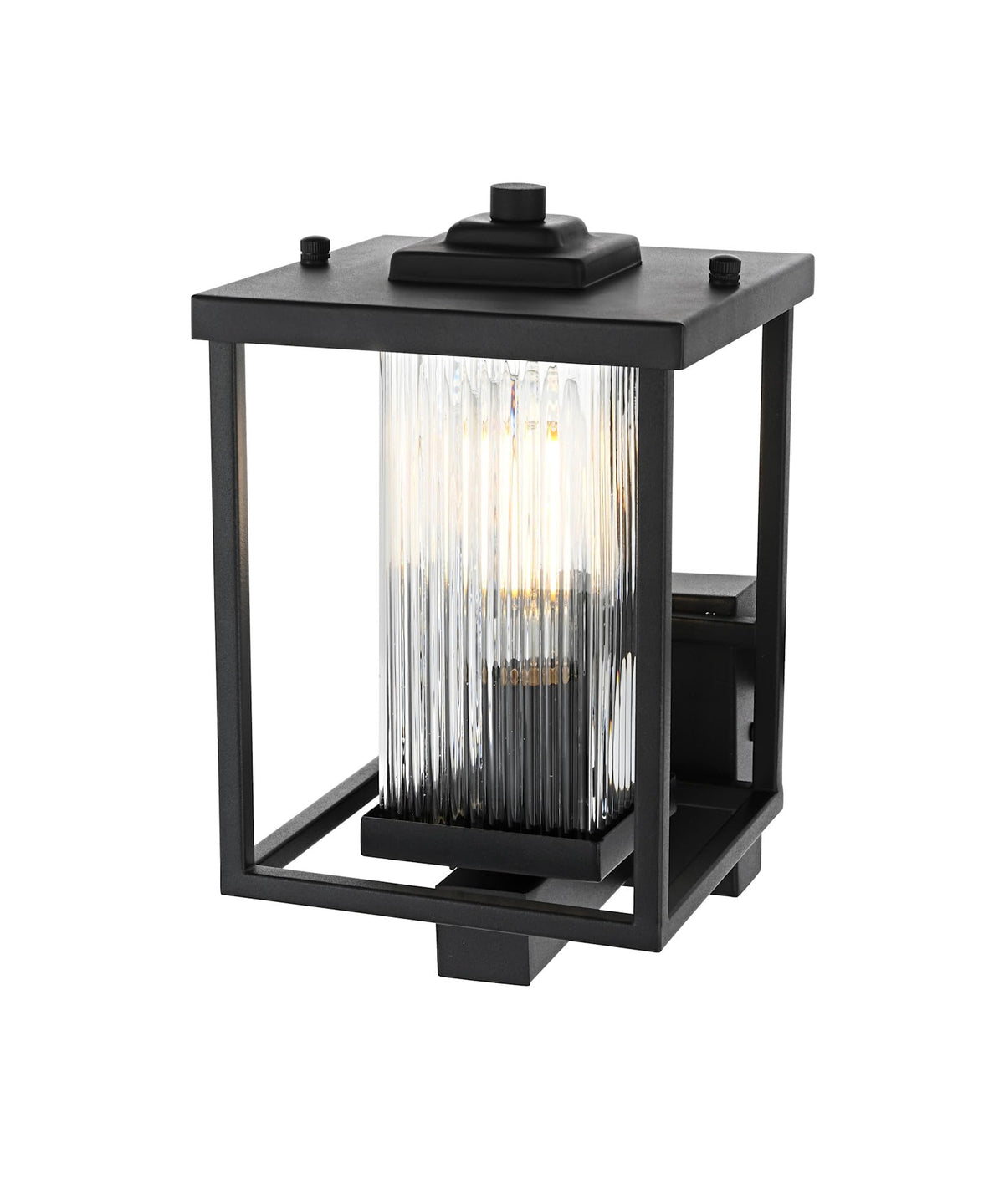 Dover One Light Outdoor Wall Sconce Black by Lighting Design – Iron, Black, Model OD302W12BK