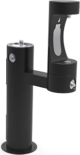 Elkay Bi-Level Pedestal Ftn W/Lower Bf, Ada, Blk