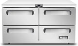 Migali C-U60R-D-HC 60″ Under-counter & Work Top Refrigerator with Drawers