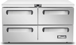 Migali C-U60R-D-HC 60″ Under-counter & Work Top Refrigerator with Drawers