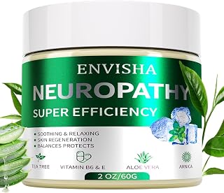 Neuropathy Cream with Menthol, Arnica, Aloe Vera, Emu, Vitamin B6, Extra Strength for Feet, Hands, Legs, 2oz