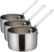 Winco Mini Sauce Pan, Silver (Pack of 3)