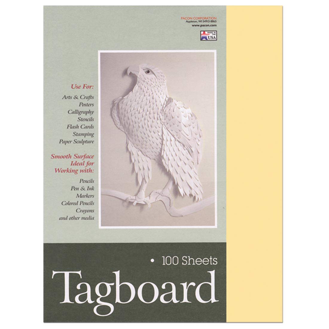 Tagboard Manila Medium Weight 18x24" by Pacon – 18 inch x24, Paper, Manila, Model P5190