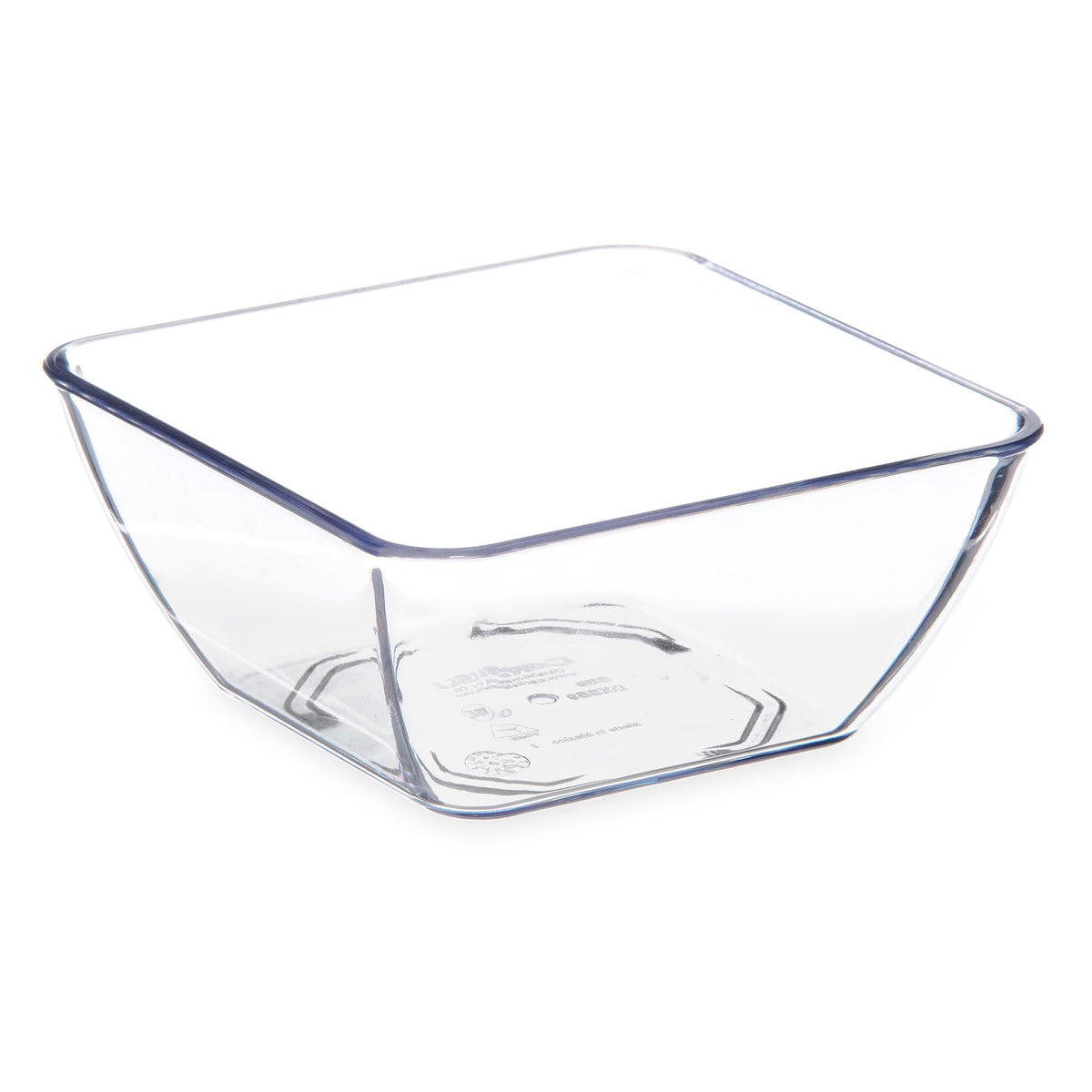 Clear SAN Plastic Square 9 Ounce Bowl - 48 / CS by DINEX – 9 oz, 9 ounces, SAN Plastic, Clear, Pack of 48