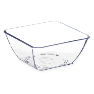 Clear SAN Plastic Square 9 Ounce Bowl - 48 / CS by DINEX – 9 oz, 9 ounces, SAN Plastic, Clear, Pack of 48