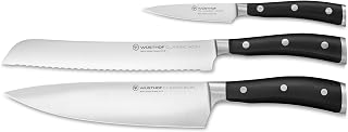 WÜSTHOF Classic IKON 3-Piece Starter Knife Set,Black