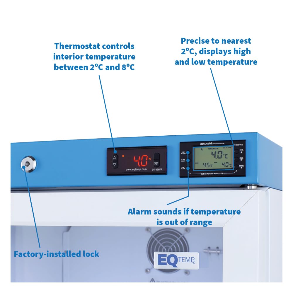 EQTemp Glass / Right Hand Door / 12.71 cubic_feet Lab Refrigerators