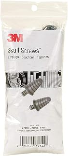 3M Skull Screws Corded Earplugs in Small Pack VP-P1301, 4 Pair/Pack