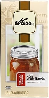 Kerr Canning Jar Lids Mason 1 Dozen 12 Rings and 12 Caps or Lids