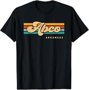Vintage Sunset Stripes Abco, Arkansas T-Shirt