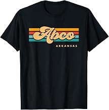 Vintage Sunset Stripes Abco, Arkansas T-Shirt