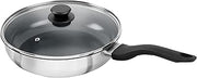 HENCKELS Stream 28 cm Ceramic Coated Induction Sauté Pan | Non-stick, with lid, stainless steel