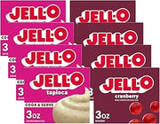 Jell-O Cranberry Gelatin & Tapioca Pudding Combo (Variety Pack)