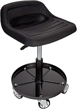 SUNEX TOOLS 8514 300-Pound Capacity Telescoping Tractor Seat with Parts Tray and 3.5-Inch Heavy Duty Casters