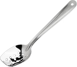 Winco 10" Slanted Stainless Steel Plating Spoon