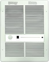 TPI H3317T2SRPW Series 3310 Fan Forced Wall Heater with in-Built Double Pole Thermostat with Summer Fan Switch, 14-3/16" W x 19-15/16" H x 4" D, White
