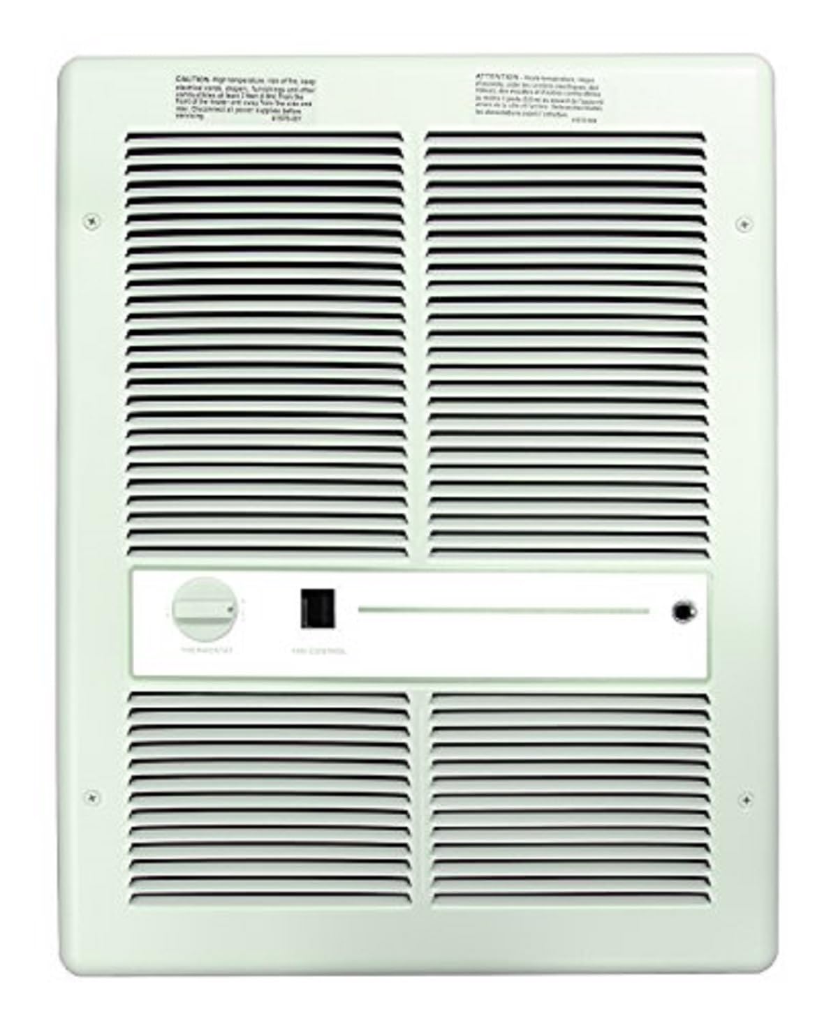 TPI Series 3310 Fan Forced Wall Heater with in-Built Double Pole Thermostat with Summer Fan Switch by Markel – 4"L x 15.38"W x 20.13"H, Steel, White, Model H3317T2SRPW