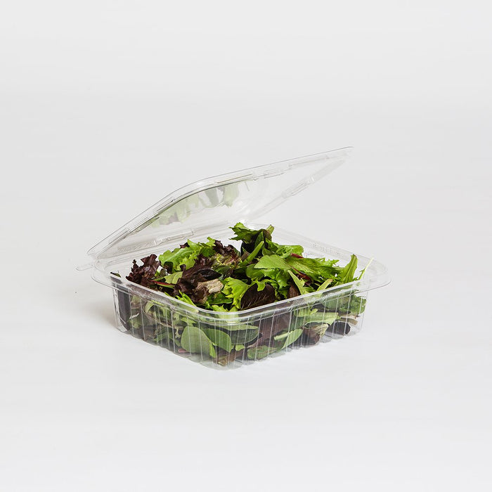 INLINE PLASTICS CORP SafeTGard FoodContainer 48oz PETEClrHngd, 150 CT