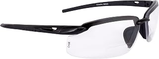 Radians ES5 Reader Crossfire Safety Glasses Clear Diopter 2.0 Shiny Pearl Gray Frame