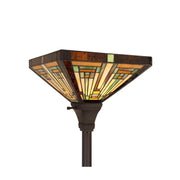 CH33359MR12-TF1 Torchiere Floor Lamp by Chloe Lighting – exact color of each glass piece may vary due to each piece being hand crafted