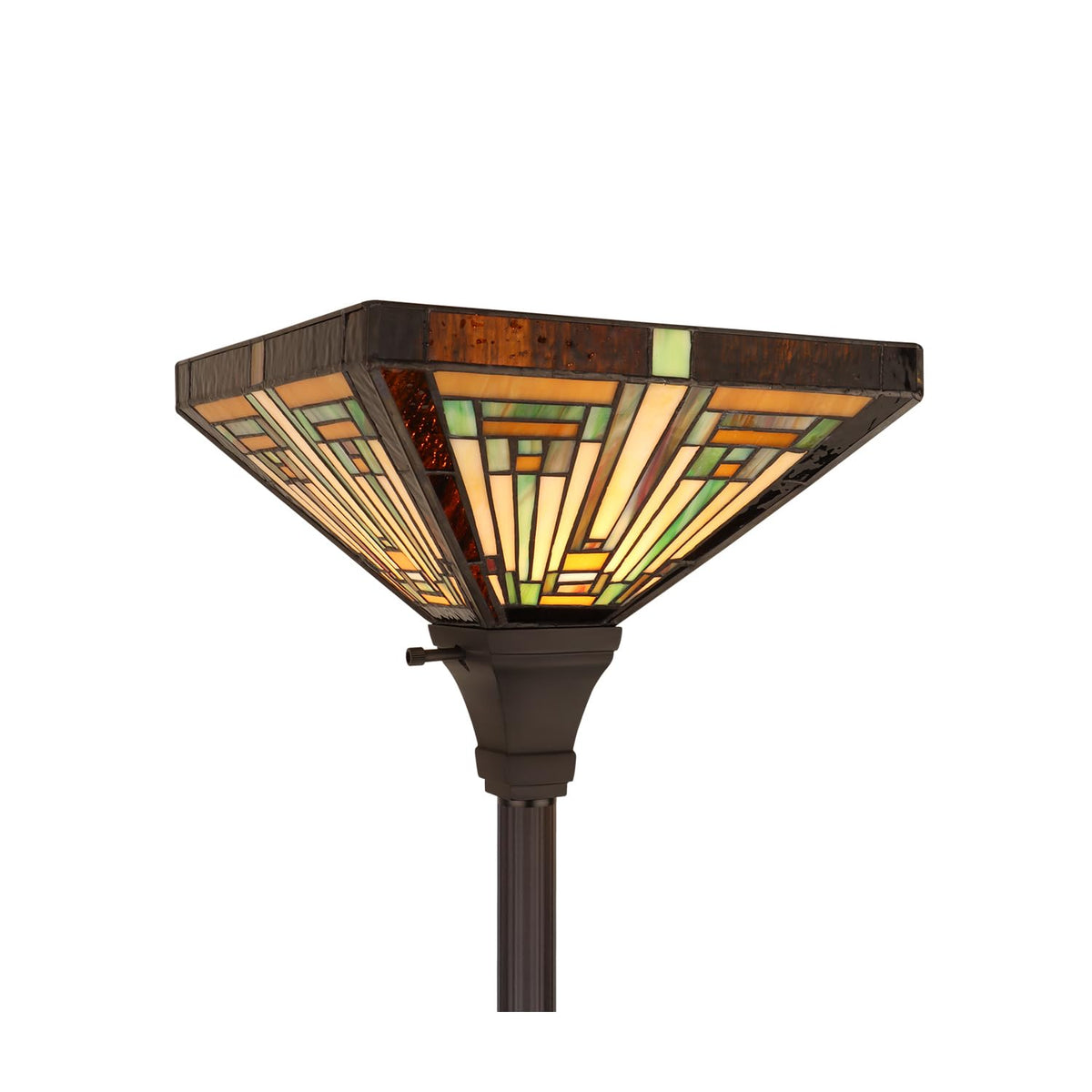 CH33359MR12-TF1 Torchiere Floor Lamp by Chloe Lighting – exact color of each glass piece may vary due to each piece being hand crafted