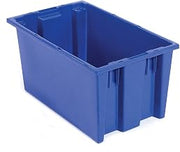 QUANTUM STORAGE SYSTEMS, SNT185BL Stack And Nest Shipping Container No Lid 18x11x9, Blue, Lot of 6