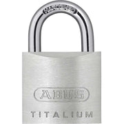 54TI/30 30mm Carded Titalium Padlock by ABUS – Aluminum, Silver, Pack of 6, Model ABU54TI30C