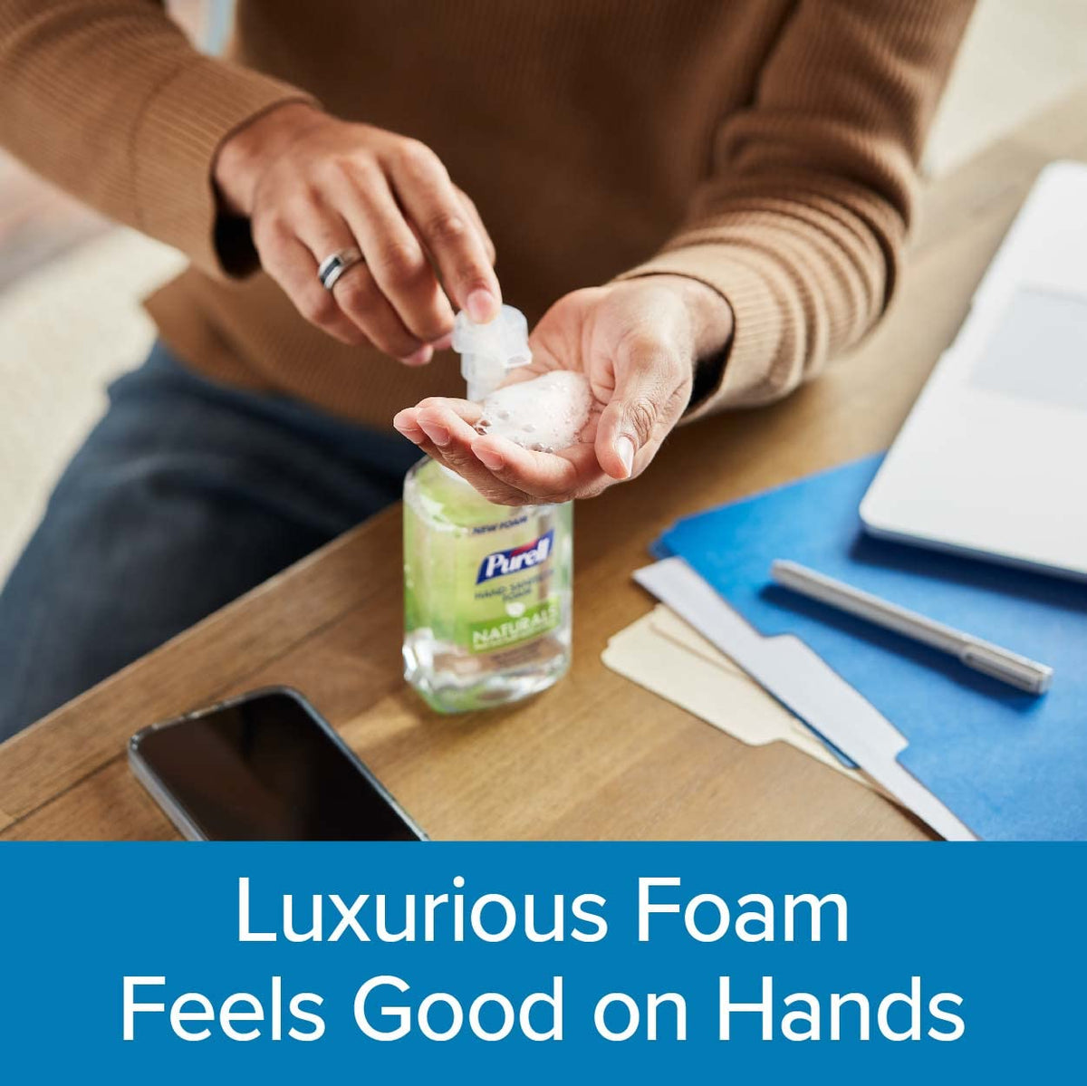Naturals Hand Sanitizer Foam by Purell – 10 Fl Oz (Pack of 3), clear, Pack of 3, Model 3001-06-EC