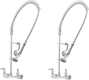 T&S Brass B-0133-B Easy Install Wall Mount Pre-Rinse Faucet for Commercial Kitchens. Includes Wall Bracket and Sprayer Meets New DOE Requirements with a 1.15 GPM Flow Rate (Pack of 2)