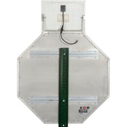 Solar Powered Flashing LED Stop Sign by Global Industrial – 4.8"L x 33"W x 33"H, Polycarbonate, Red, Model 708312