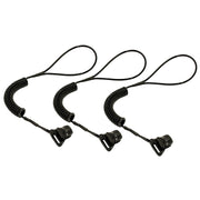 Ergodyne Black / 3-Pack / Coil Lanyard - Clamp - 2lbs Restraint Ropes & Lanyards