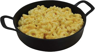 TableCraft CW30142 Cast Iron Mini Round Server, 8.125" x 6.25" x 2", Pre-Seasoned with Handles, 18 oz Capacity, Ideal for Oven-to-Table Serving