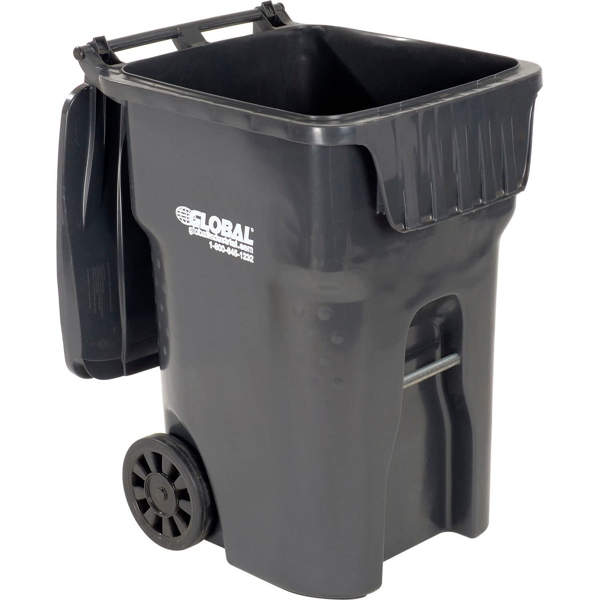 Mobile Heavy Duty Trash Container by OTTO – 95 Gallon, 95.0 gallons, Polyethylene, Gray, Model 237281GY